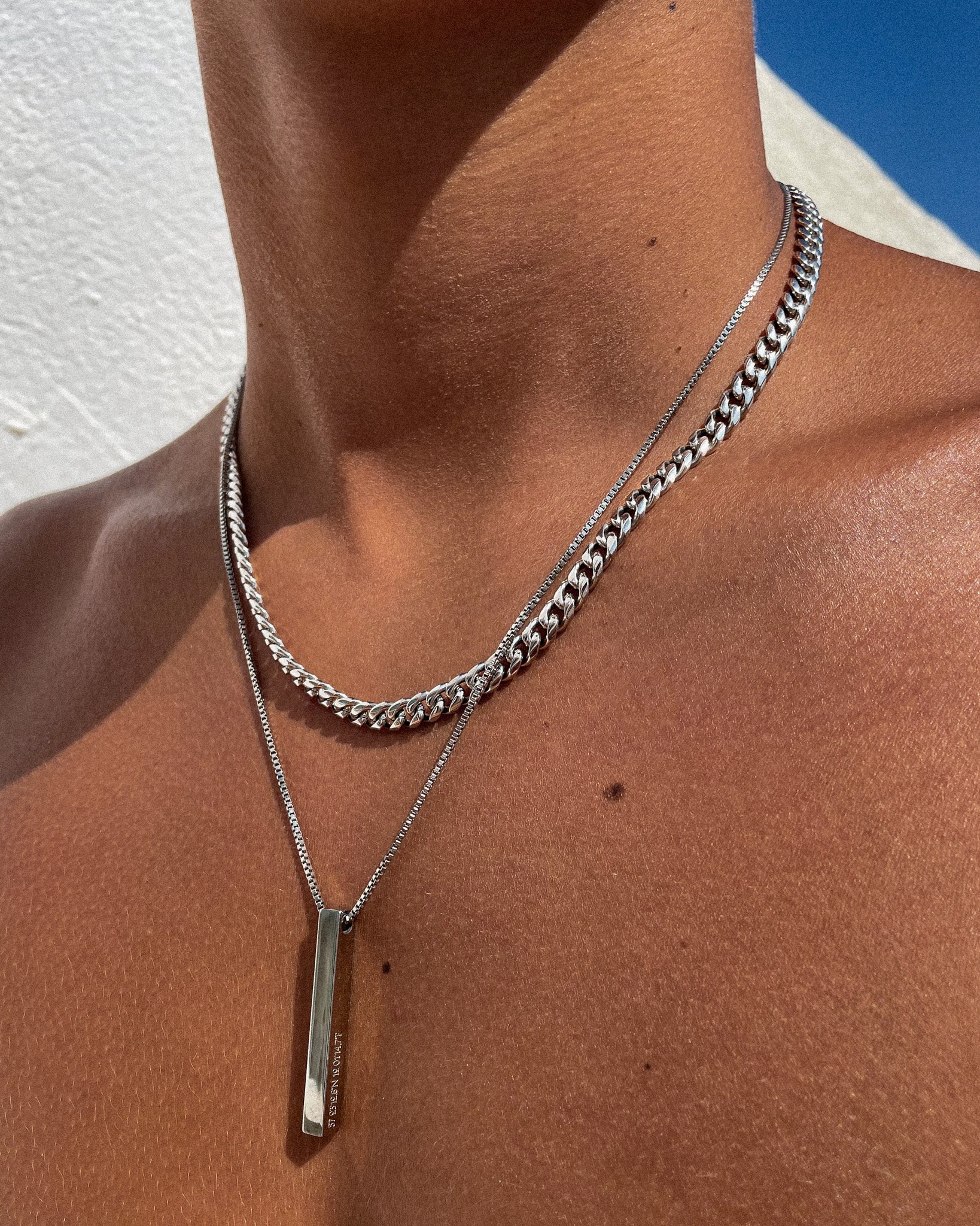 Halskedja i stål - Cuban Silver 4mm 6mm - Halskedja - Lyxery By Sweden AB