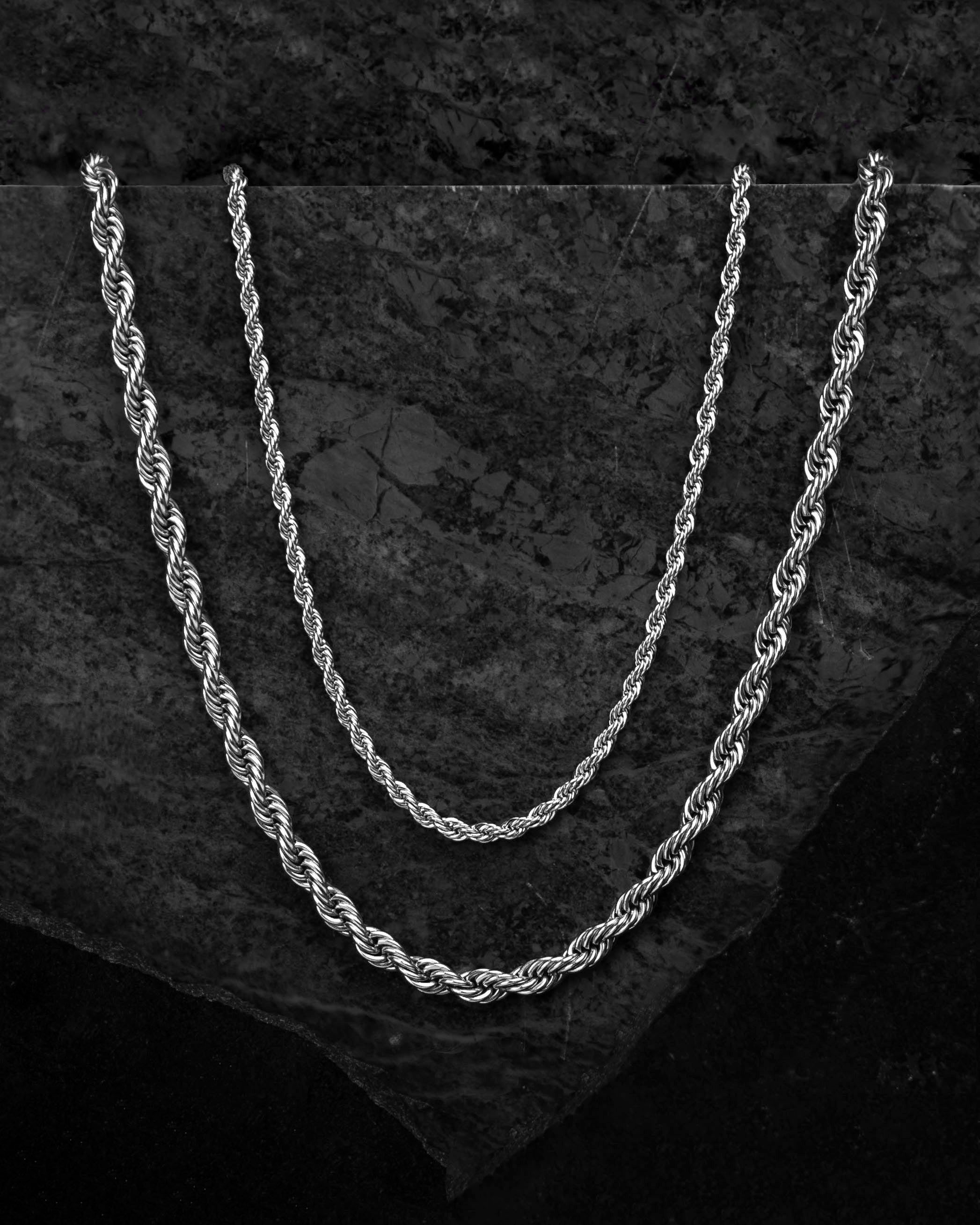 <tc>Rope</tc> Silver 3-5mm