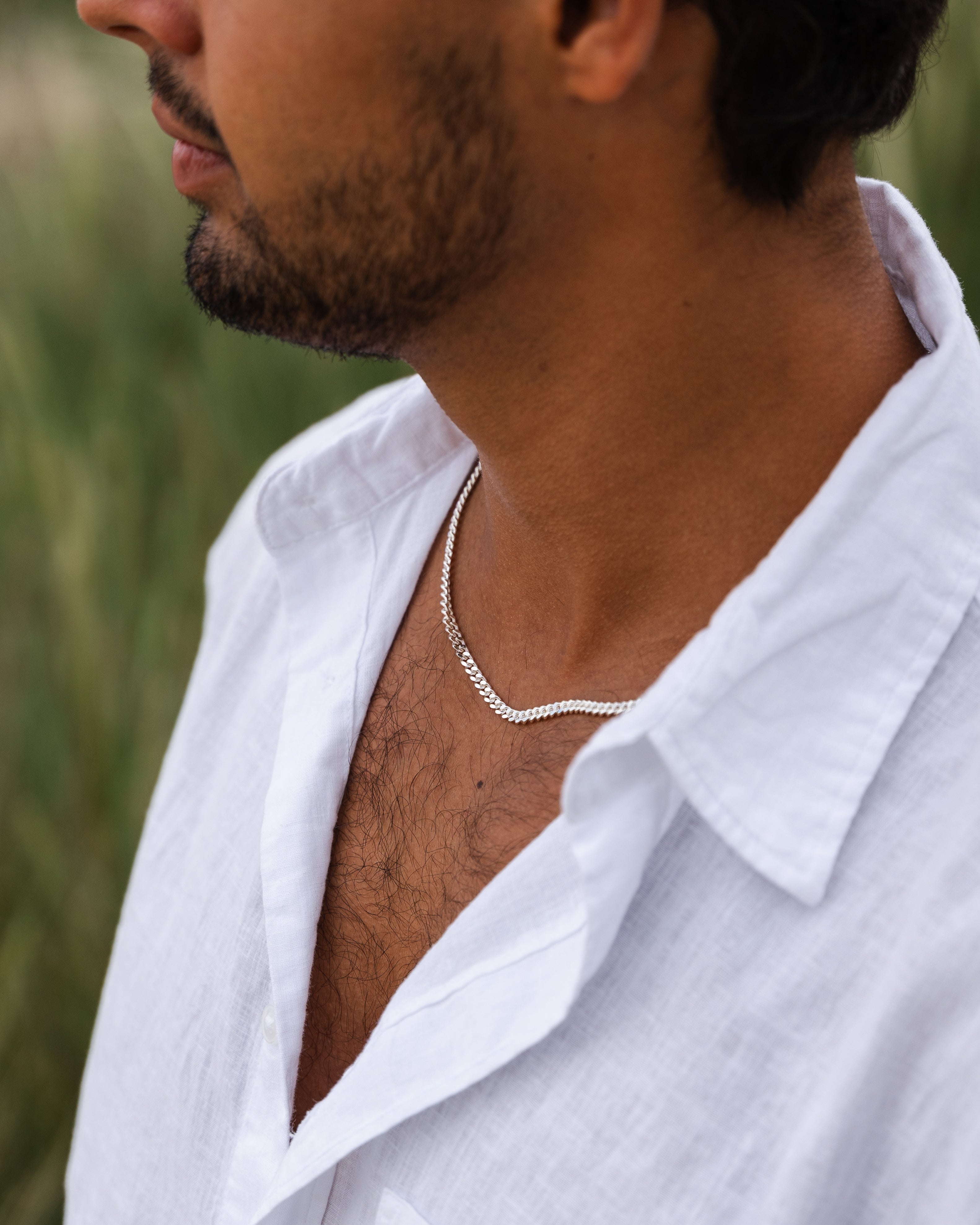 Halskedja 925S - Cuban 4mm