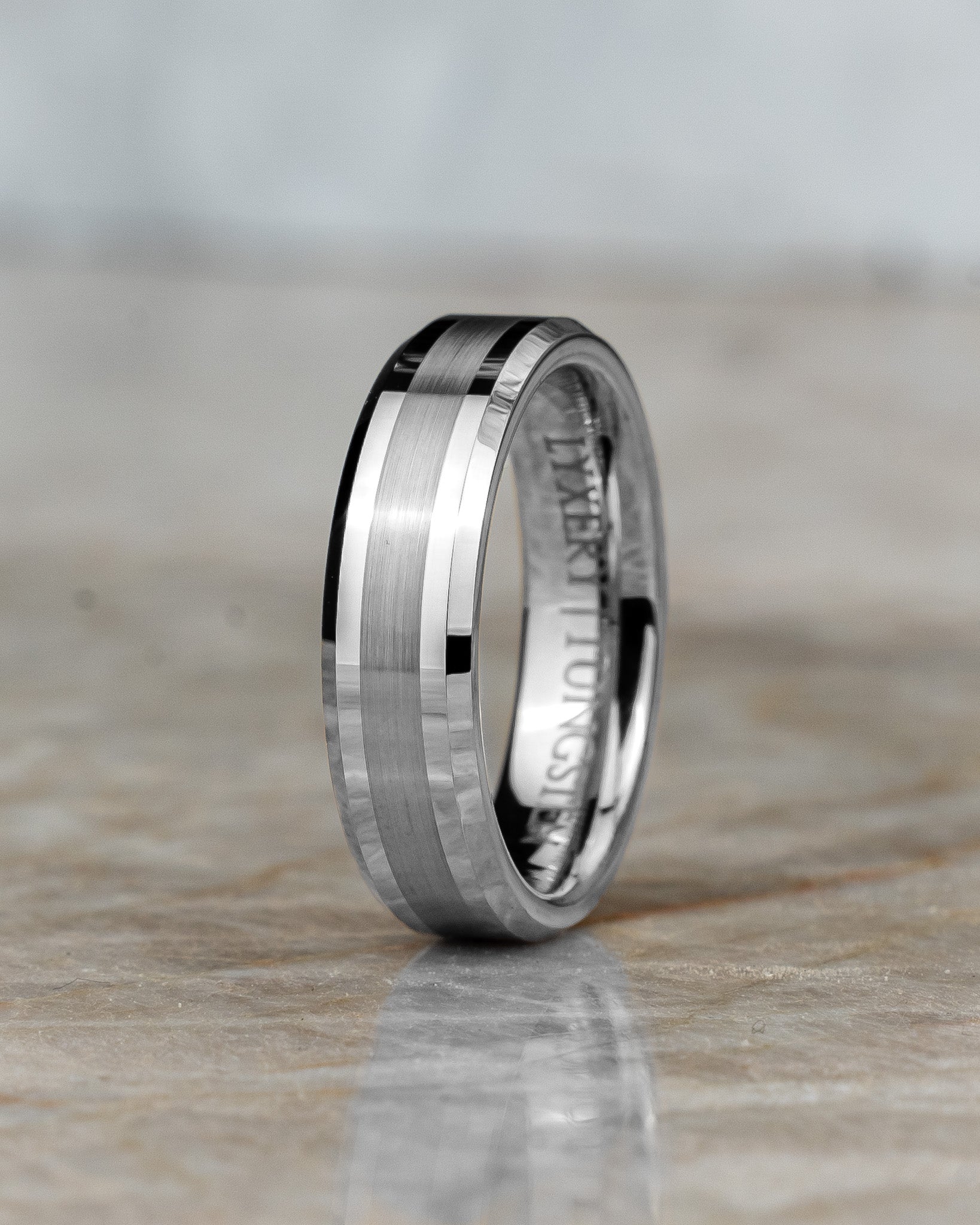 Stripe silver 6mm