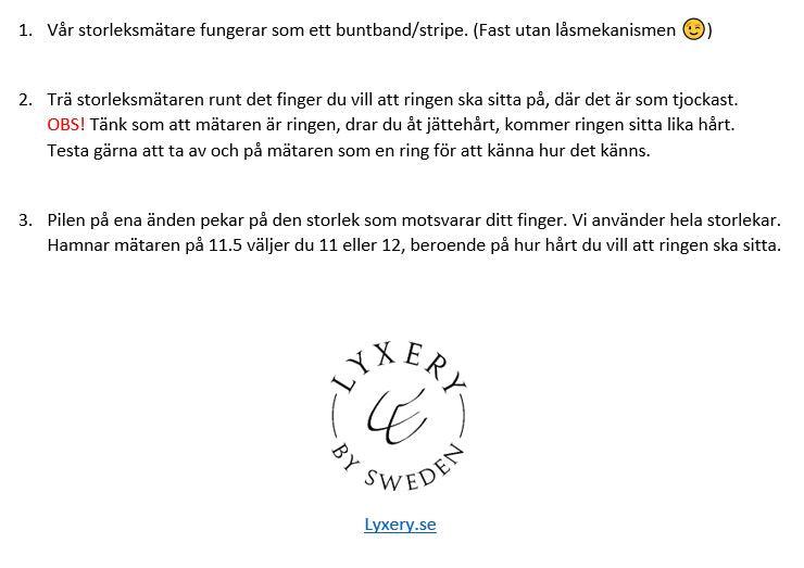 Storleksmätare till ring - Gratis frakt & värdecheck på 49kr ingår! - Storleksmätare ringstorlek - Lyxery By Sweden AB