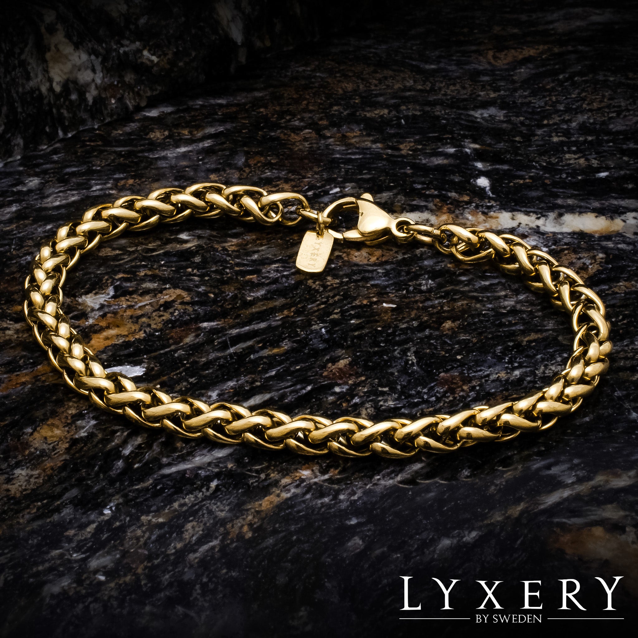 Steel Bracelet - Wheat Bracelet Chain Gold 5mm