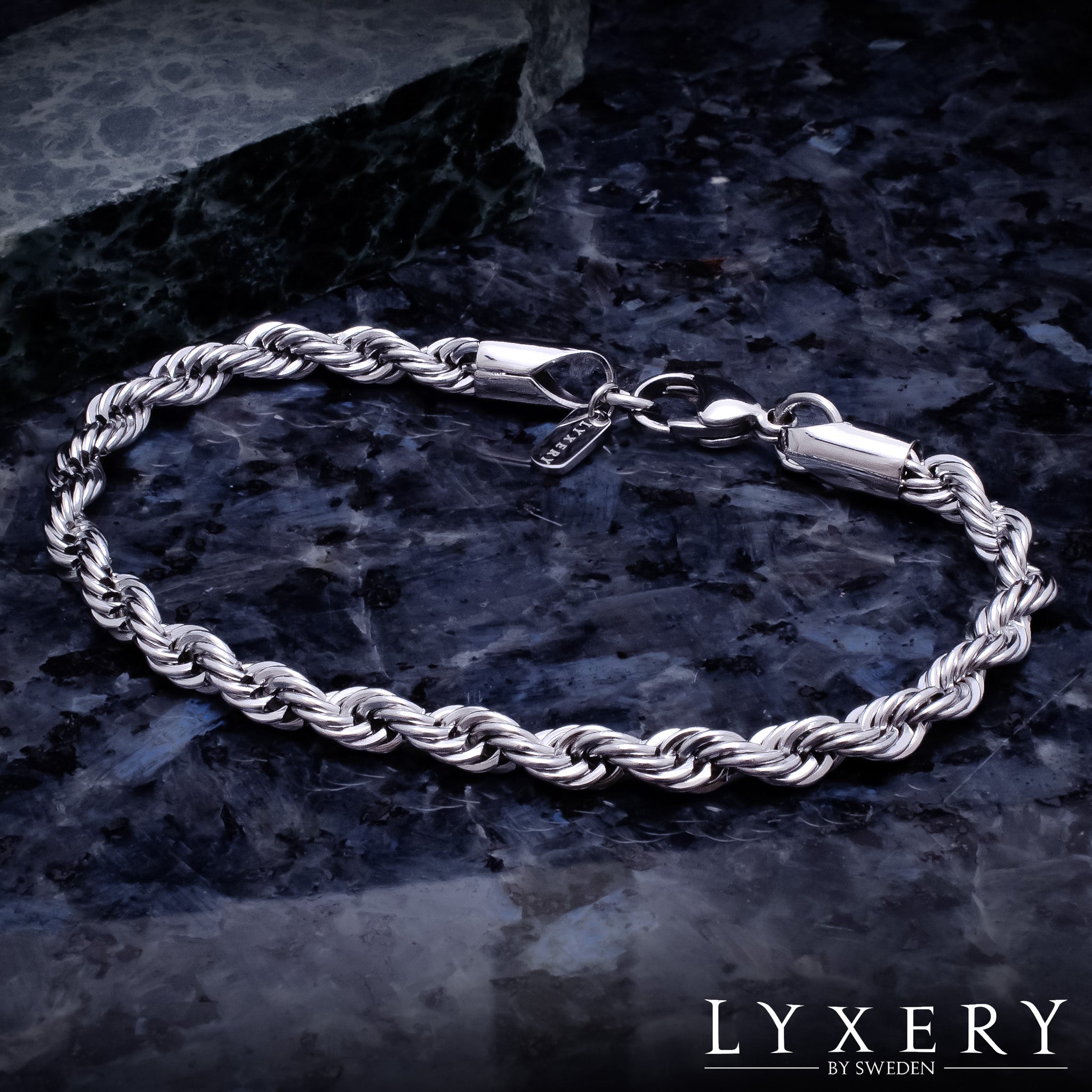 Steel Bracelet - <tc>Rope</tc> Bracelet Chain Silver