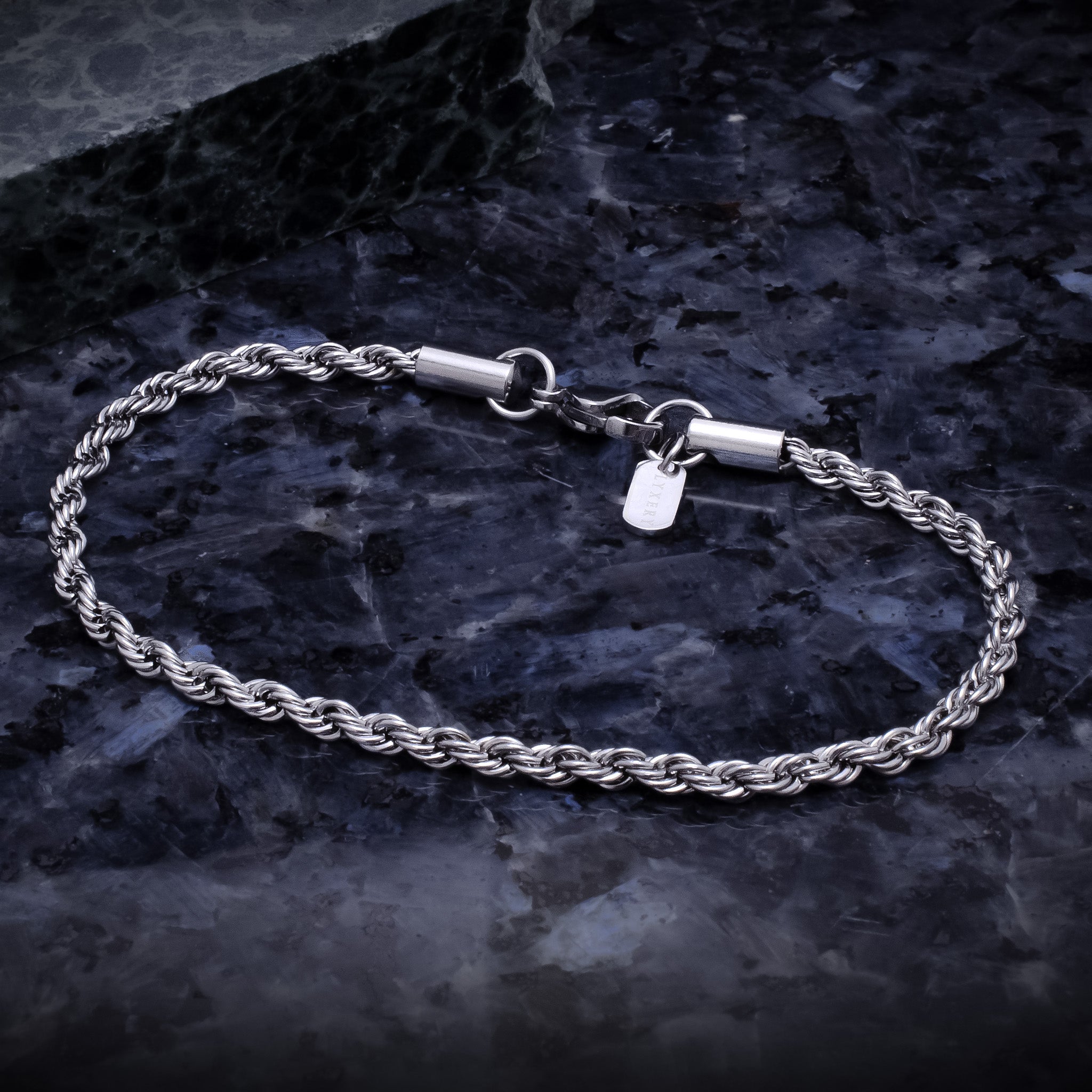 Steel Bracelet - <tc>Rope</tc> Bracelet Chain Silver