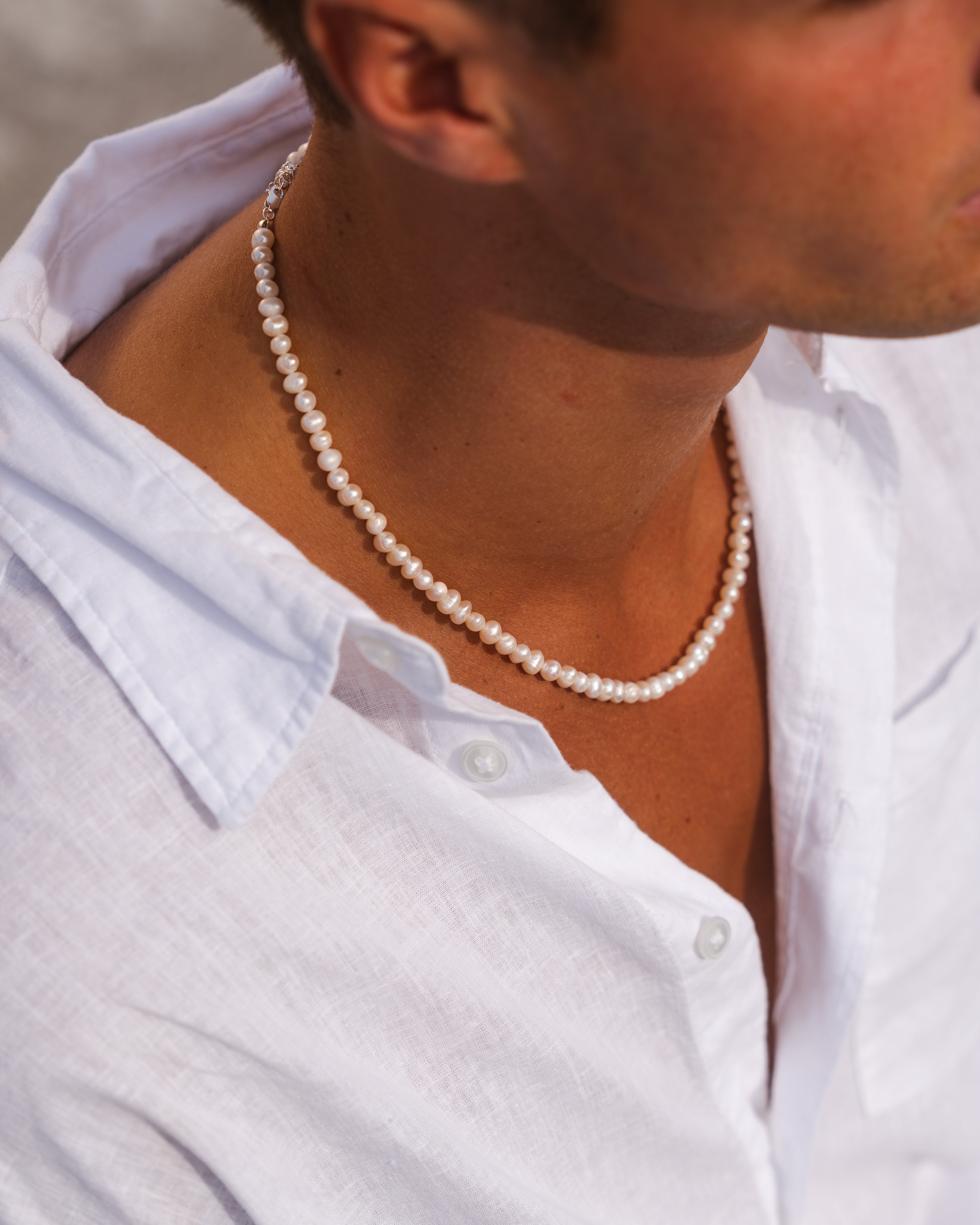 Pearl necklace 925S - Freshwater pearls