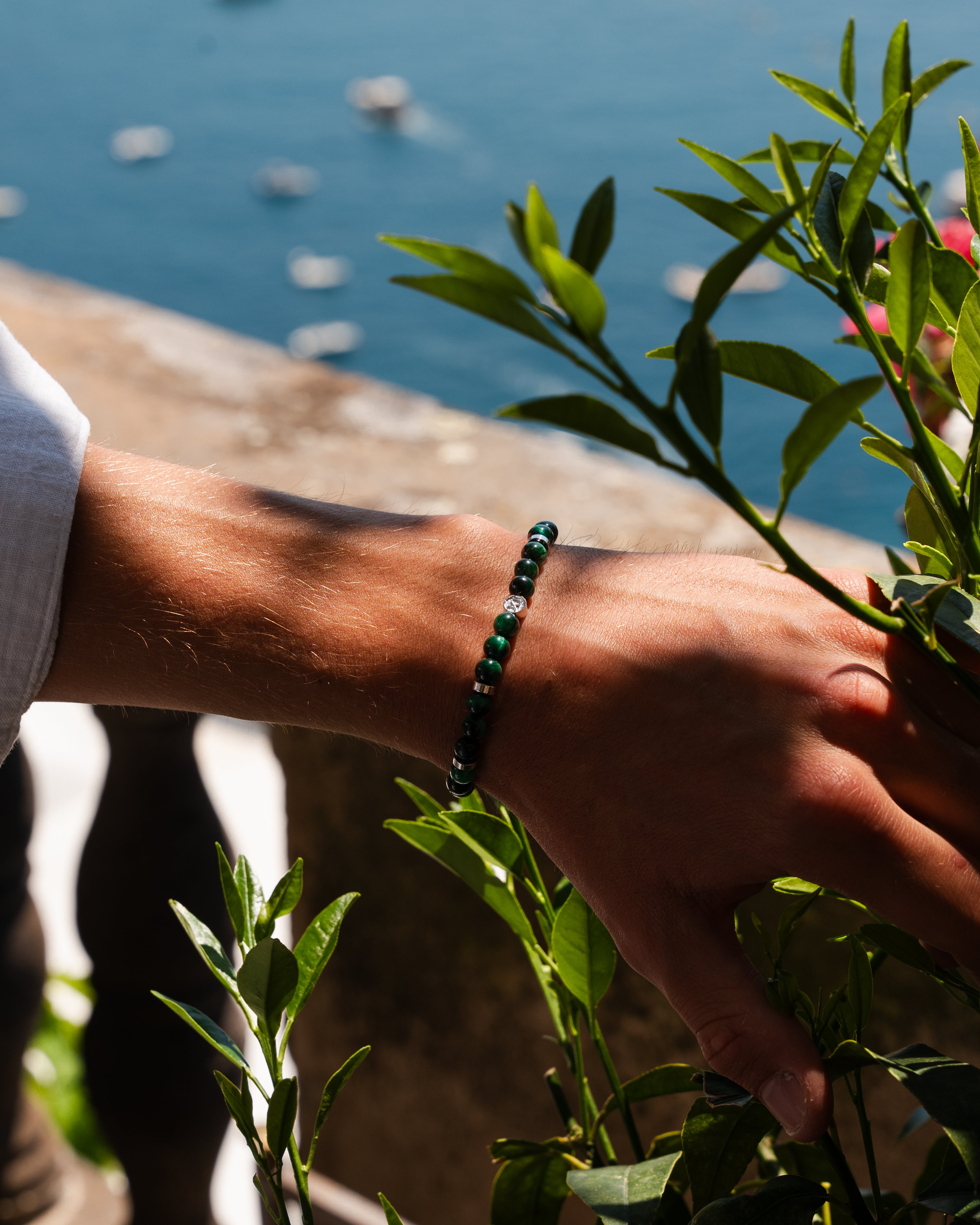 Stone Bracelet - Green Tiger Eye