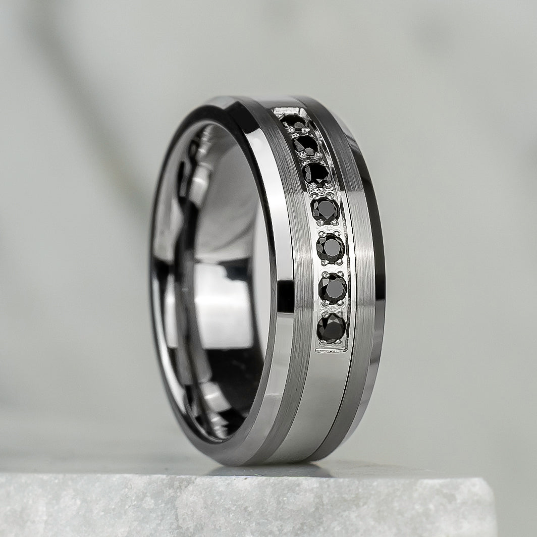 Half Alliance<tc>Ring -</tc> Black Zirconia