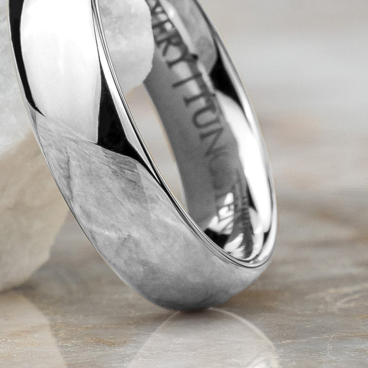 Venezia silver 6mm – närbild på detaljerna