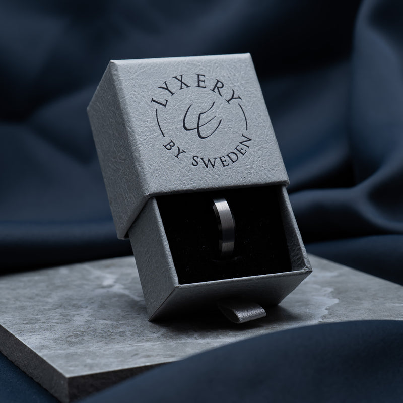 Ring - Slim Brushed Silver - Men's Rings - Lyxery By Sweden AB