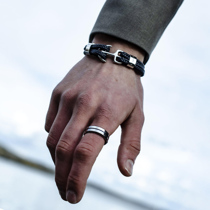 Läderarmband med ankare - Ocean - Läderarmband - Lyxery By Sweden AB